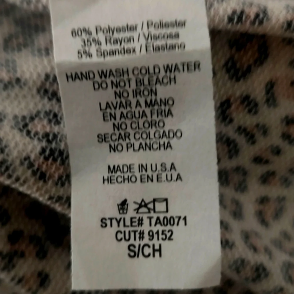 12 PM by Mon Ami, Short Sleeve Top, Animal Print - Picture 5 of 5